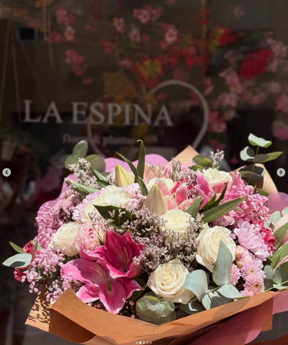 Ramo listo para llevar en tonos rosas