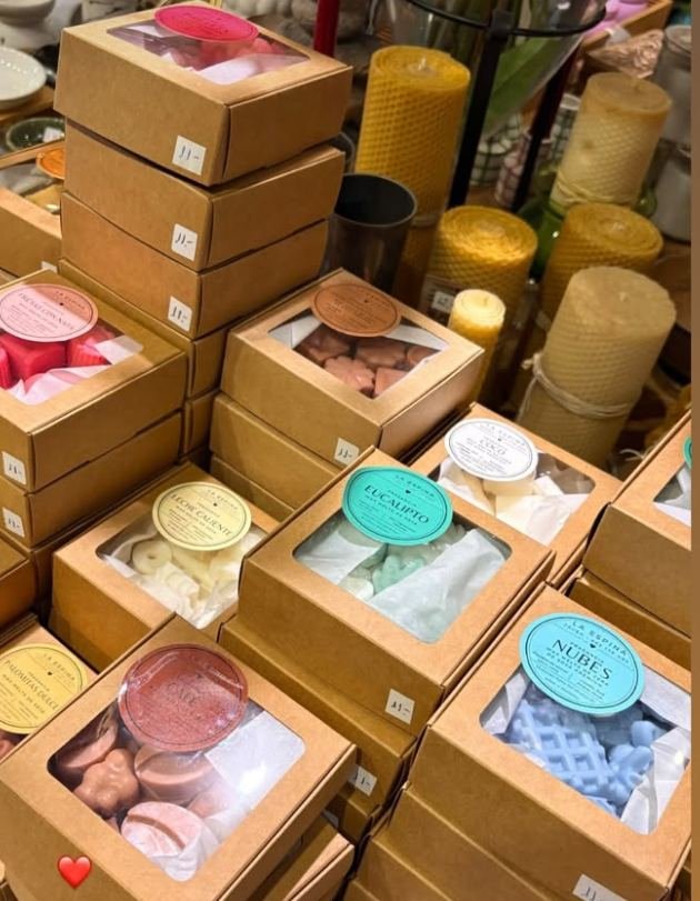 Cajas kraft de Wax Melts y velas de cera de abeja